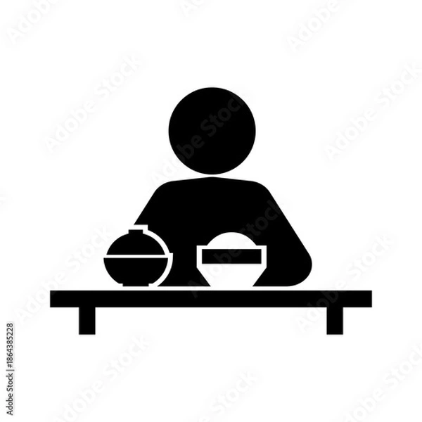 Fototapeta 食事をしている人のアイコン