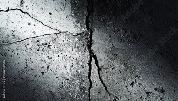 Obraz 亀裂 断絶 境界 試練 経年 劣化 衝撃 爪痕 歳月 孤独 限界 壁 硬質 陰影 質感 蓄積 終焉 崩壊 静寂 無機質
