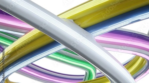 Obraz Abstract Colorful Intertwined Lines