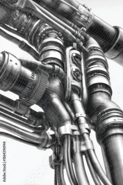 Obraz Close Up Industrial Machinery Components