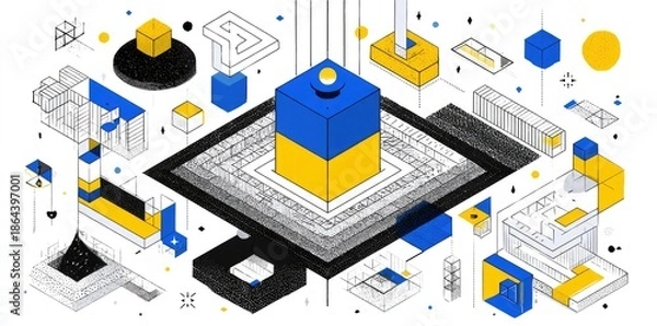 Obraz Abstract Geometric Shapes Design Composition