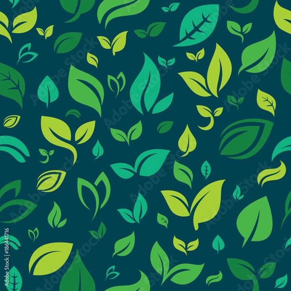 Fototapeta Seamless Repeating Pattern of Leaf Nature Plant