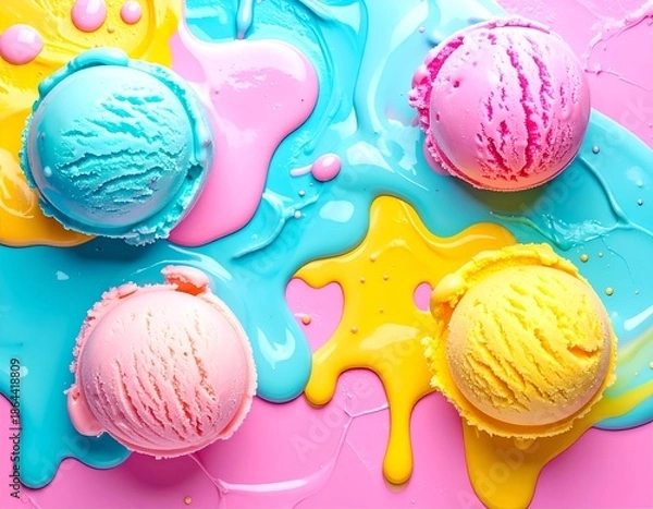 Obraz ice cream background