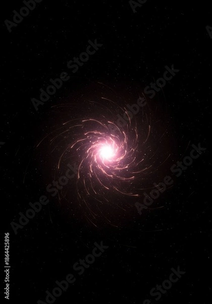 Obraz Abstract dark cosmic void where infinite mass collapses into a tiny point, representing a mathematical singularity and theoretical physics concept, blank, singularity, visualization