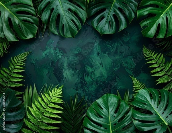 Obraz green leaves background