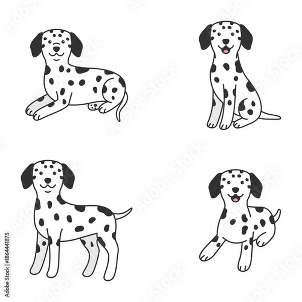 Obraz Dalmatian dog illustration