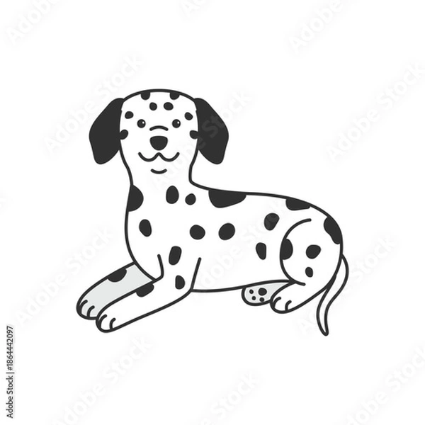 Obraz Dalmatian dog illustration
