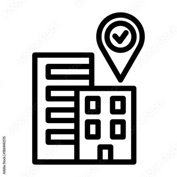 Obraz 부동산 아웃라인 아이콘. 아파트 비교