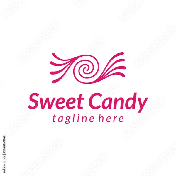 Obraz Abstract sweet candy logo design template ready for use