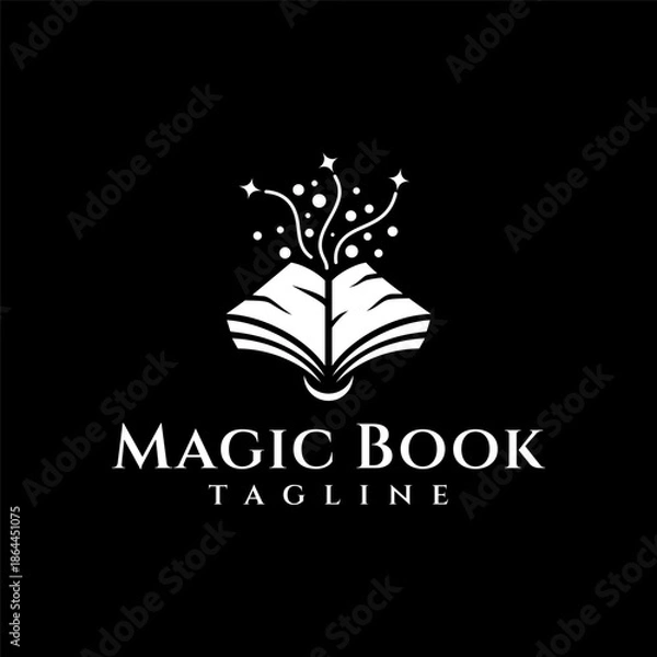 Obraz Magic book creative logo design template ready for use