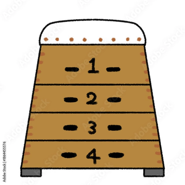 Obraz 跳び箱のシンプルかわいいイラスト