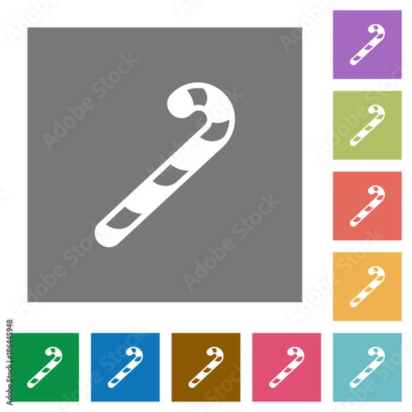 Obraz Candy canes square flat icons