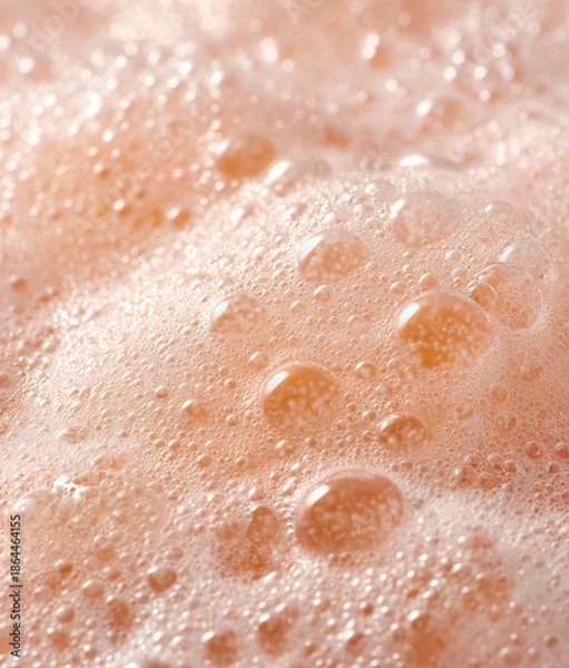 Obraz Background with macro peach colored foam bubbles creating an abstract pattern	