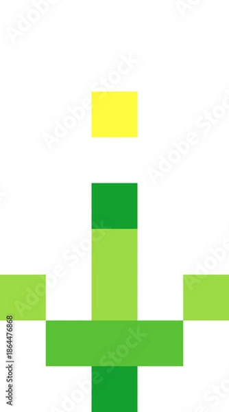 Obraz SImple Pixelated Flower Illustration