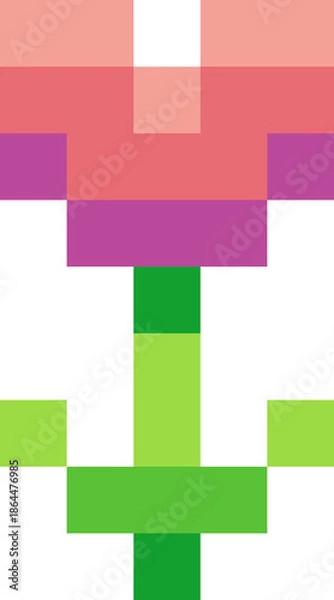 Obraz SImple Pixelated Flower Illustration