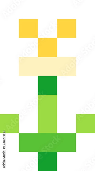 Obraz SImple Pixelated Flower Illustration