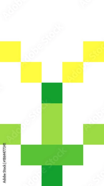 Obraz SImple Pixelated Flower Illustration