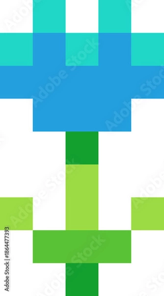 Obraz SImple Pixelated Flower Illustration