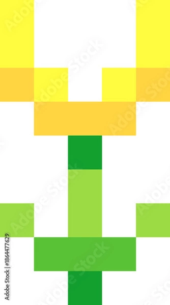 Obraz SImple Pixelated Flower Illustration