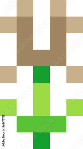 Obraz SImple Pixelated Flower Illustration