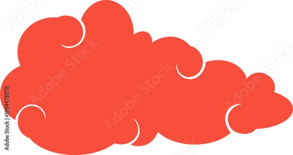 Obraz Red Japanese Cloud Vector