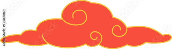 Obraz Red Chinese Auspicious Cloud