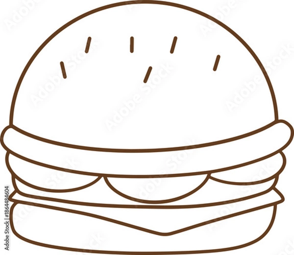 Obraz Simple black line hamburger icon.