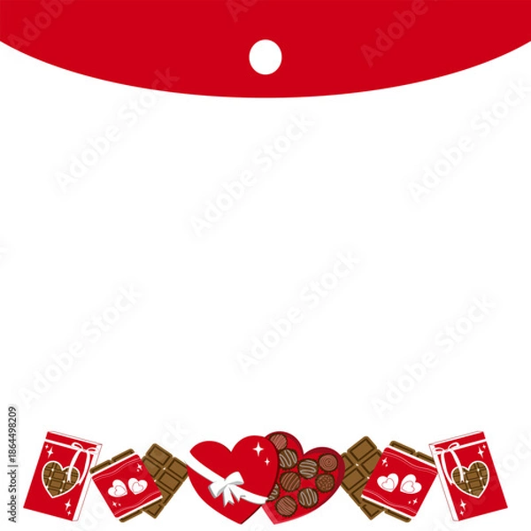 Obraz Valentine's Day Chocolate Theme Note Paper Template