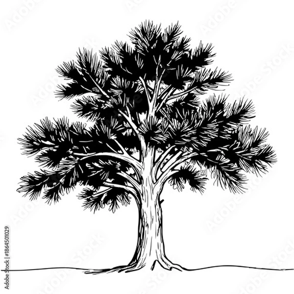 Obraz vector illustration of a tree
