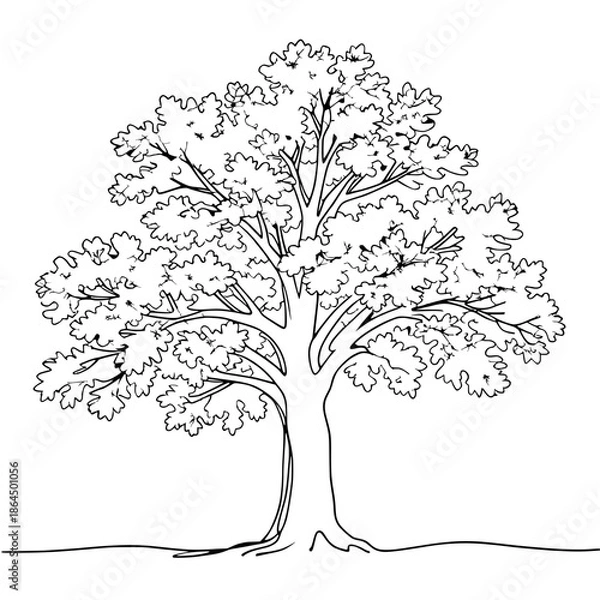 Obraz vector tree silhouette