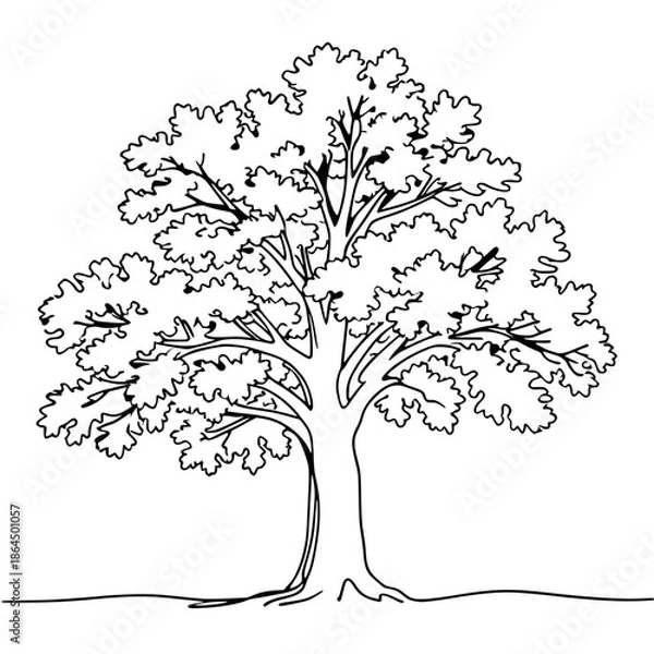 Obraz vector tree silhouette