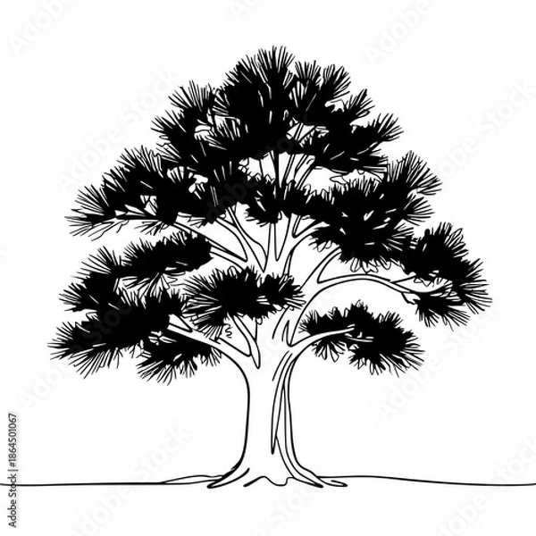Obraz vector illustration of a tree