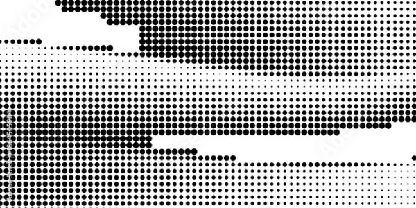 Obraz Halftone background vector. Monochrome Abstract dot, Gradient halftone dots for background pattern and texture.eps10
