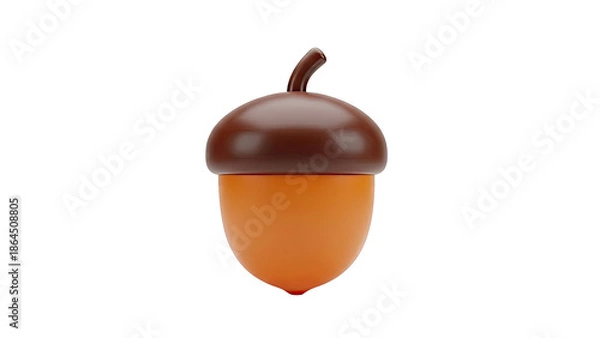 Obraz 3D Rendered Acorn with Cap