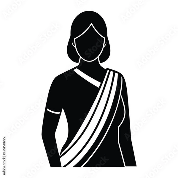 Obraz woman saree vector
