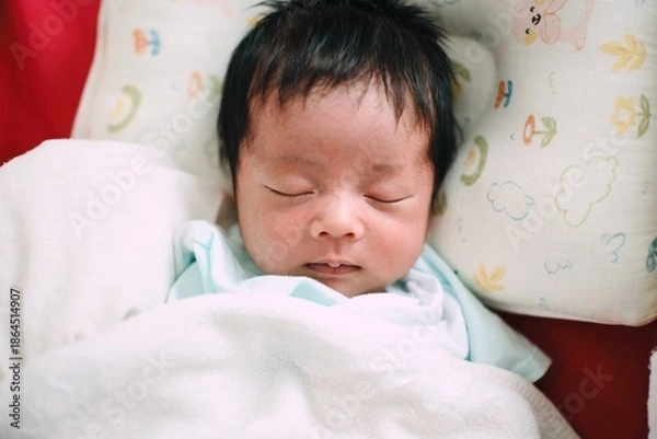 Obraz baby sleeping in bed