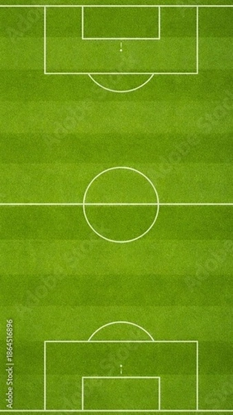 Obraz Green Soccer Field Top View
