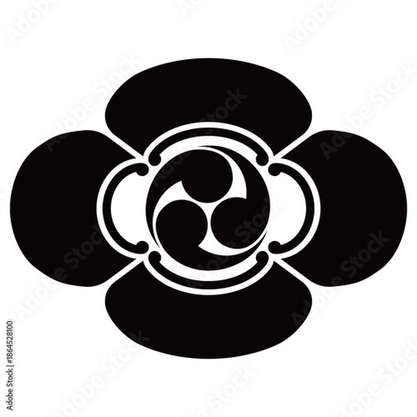 Obraz 家紋です。木瓜に左三つ巴といいます。