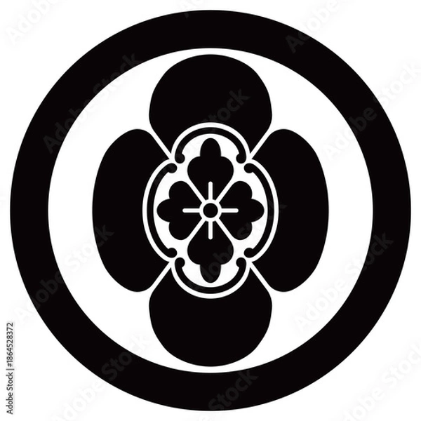 Obraz 家紋です。丸に縦木瓜といいます。