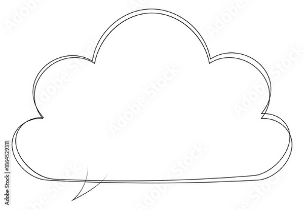 Fototapeta 吹き出しのイラスト22【手書き落書き風の二重線】