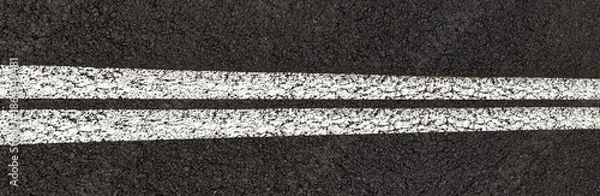Obraz Lignes blanches sur asphalte 