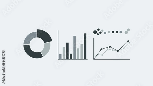 Obraz vector illustration of a bar chart with a bar code
