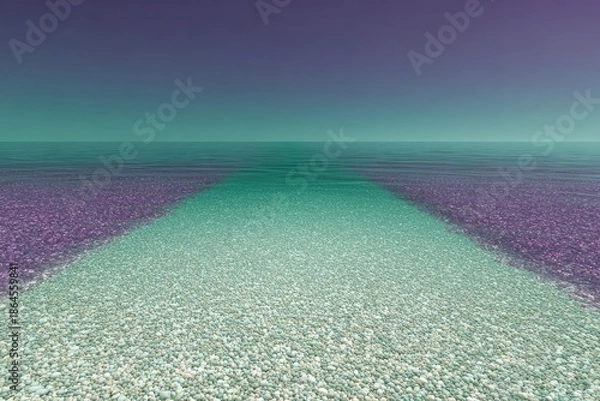 Obraz Abstract Glitter Background With Purple Teal Gradient