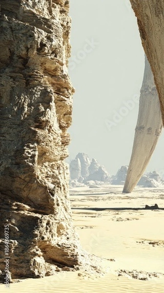 Fototapeta Pixelated Desert Landscape