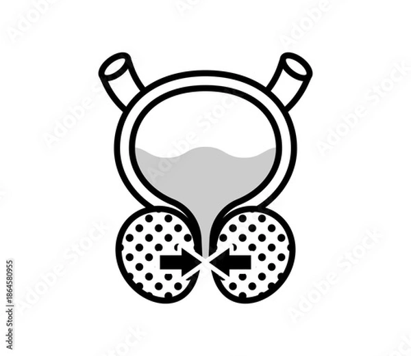 Obraz 前立腺肥大のアイコンイラスト　ベクター