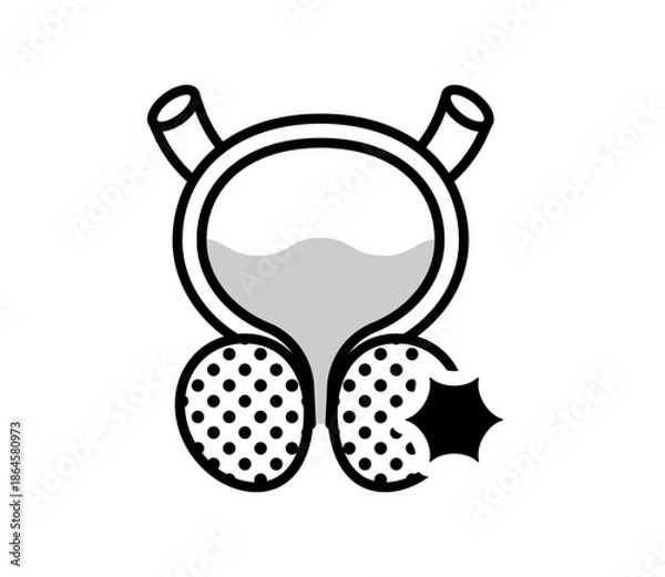 Obraz 前立腺がんのアイコンイラスト　ベクター