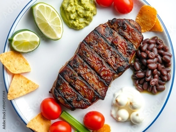 Obraz Grilled steak with sides