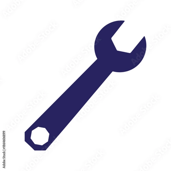 Obraz Adjustable Wrench Illustration