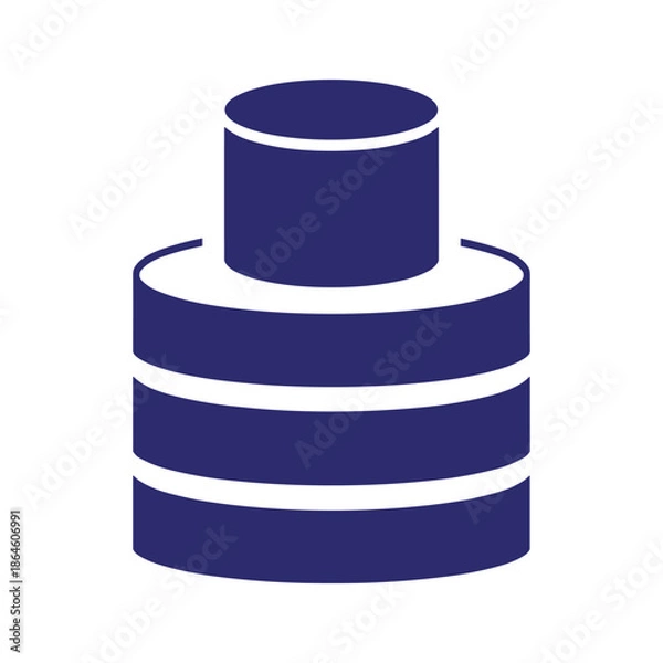 Obraz Blue Wedding Cake Illustration