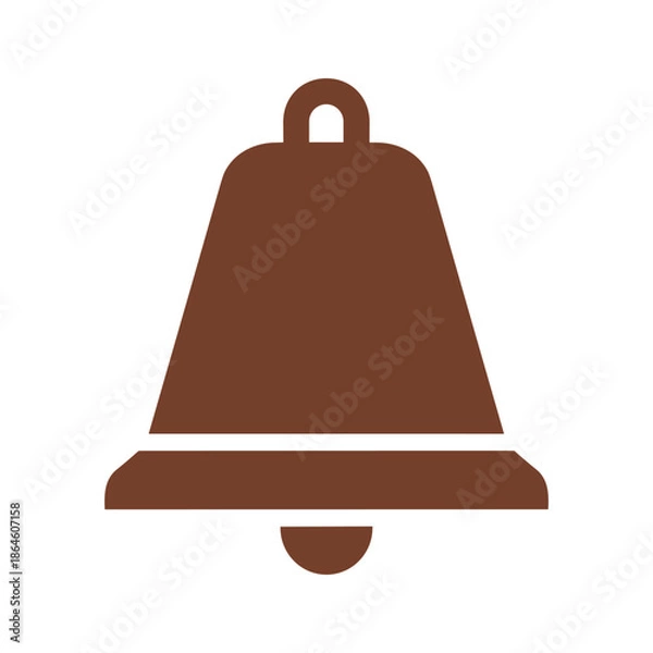 Obraz Brown Bell Icon Vector Illustration